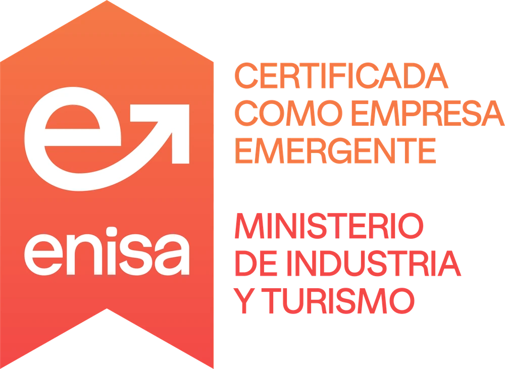 Sello de ENISA: certificada como empresa emergente, Ministerio de Industria y Turismo